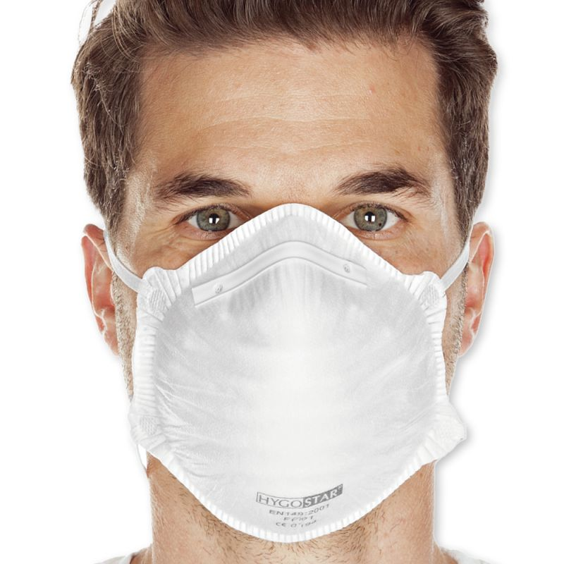 Atemschutzmasken FFP1 NR, vorgeformt, PP, weiß, Einheitsgröße VE 400