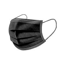 OP Maske  3-lagig schwarz m. Gummiband  VE 50
