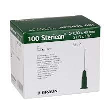 Kanülen Nr. 2 grün 0,8 x 40 mm, 21G 4657527 VE 100