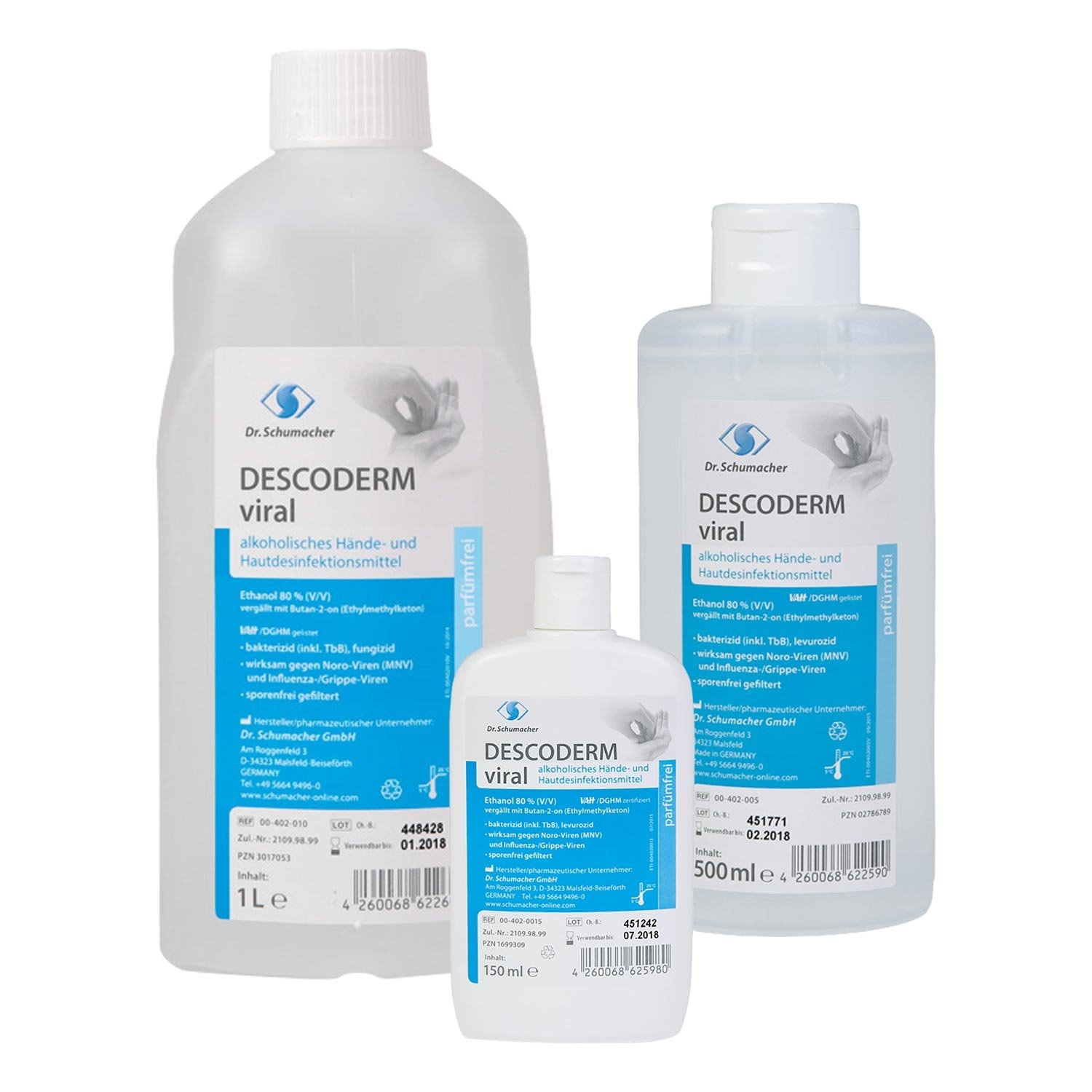 Descoderm Viral 500 ml Haut-/ Händedesinfektion 00-402-005 VE 1