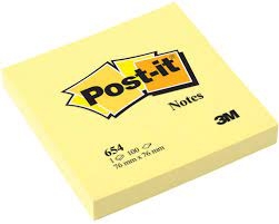 Post-it Indexstreifen gelb 76x76 mm à 100 Blatt VE 1