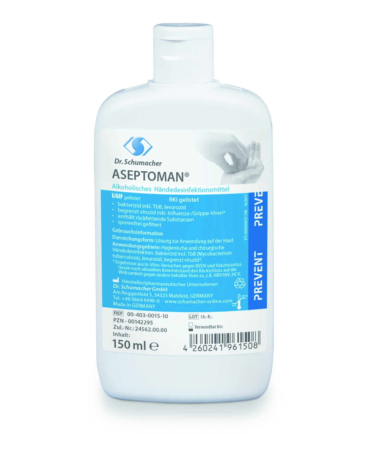 Aseptoman Händedesinfektion 150 ml VE 1
