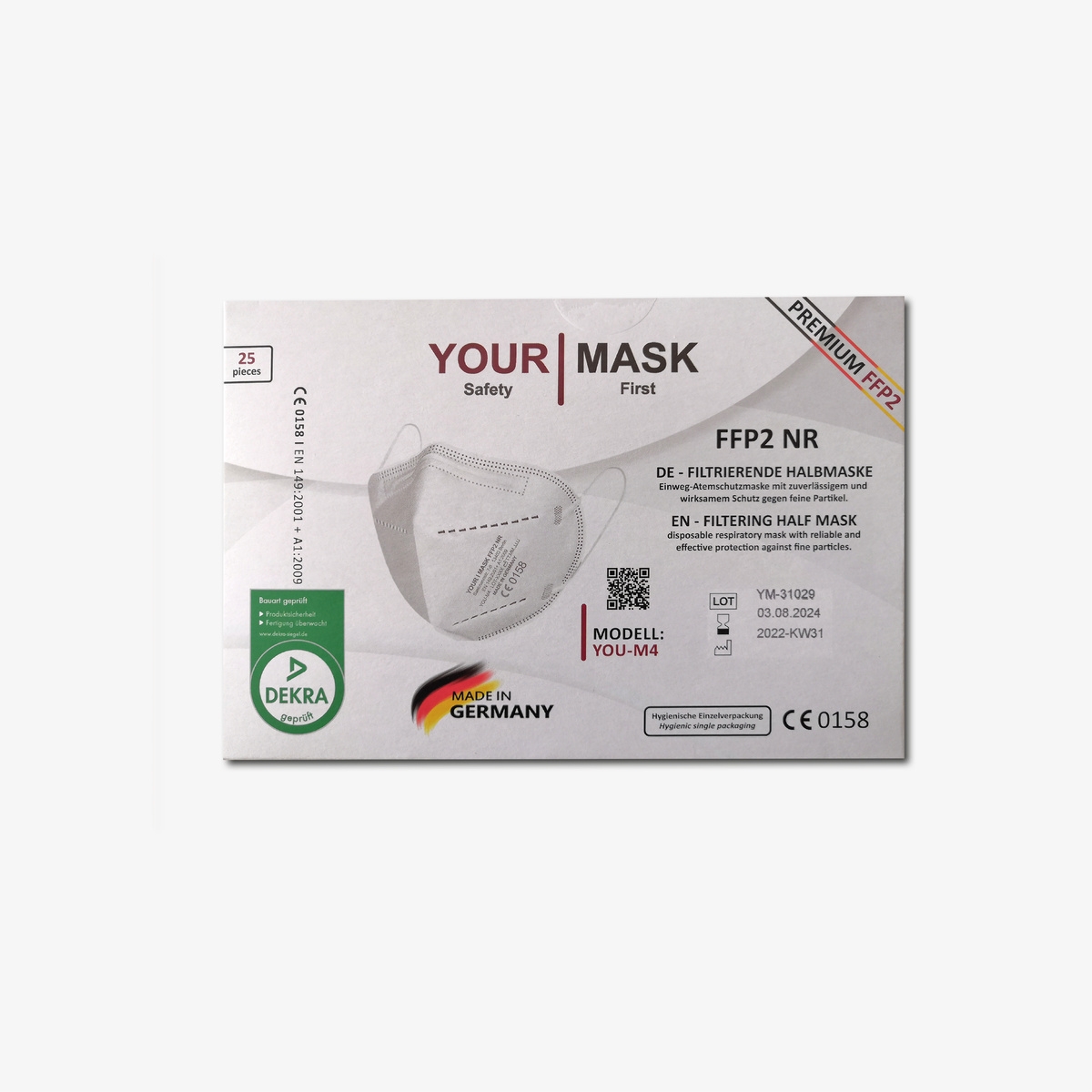 FFP 2 NR Atemschutzmaske YOU-M4 (Art. YM-004) VE 25