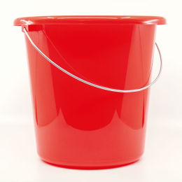 Eimer 10 ltr. PVC rot rund m. Metallbügel VE 1