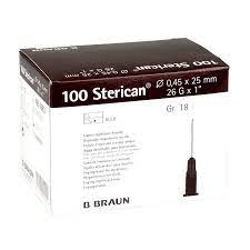 Kanülen Nr. 18 braun 0,45 x 25 mm, 26G 4657683 VE 100