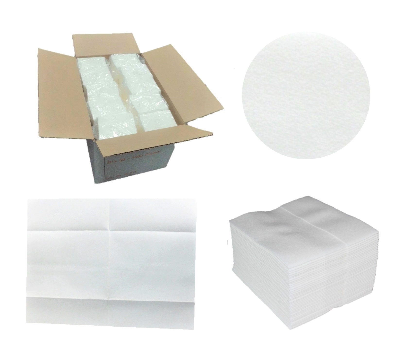 Nowolin Mehrzwecktuch weiß 30 x 38cm VE 600