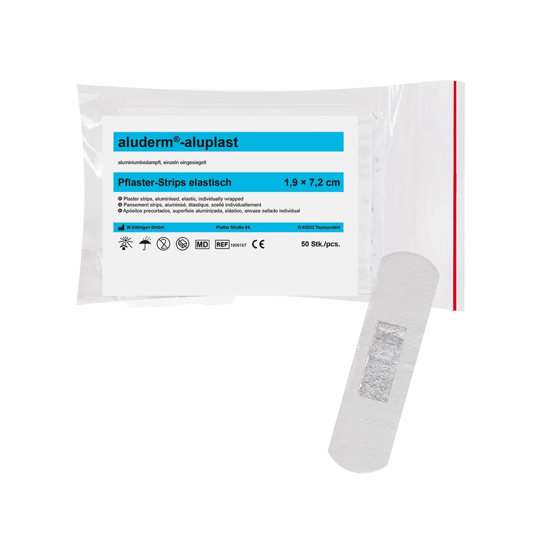 aluderm®-aluplast elastisch Strips 1,9 x 7,2 cm 50 Stück  VE 1